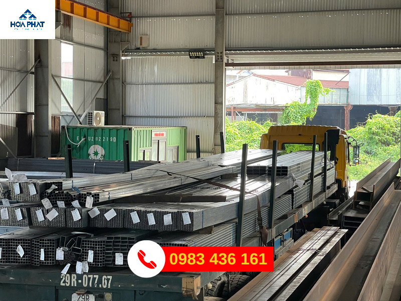 Thép hộp mạ kẽm 25 x 50 x 1.8 x 6m