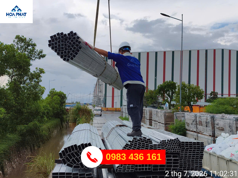 Thép hộp mạ kẽm 30 x 60 x 1.0 x 6m